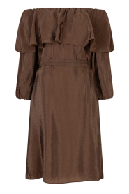 Dante6 |  Viscose off- shoulder dress Kyo | brown | Picture 1