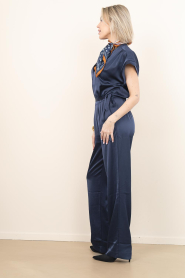 Dante6 |  Satin jumpsuit Dune | dark blue | Picture 5