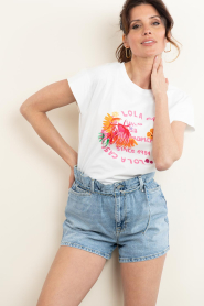 Dante6 :  Denim shorts with tie belt Drift | blue  - img5