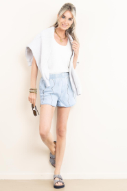 Dante6 |  Lyocell denim shorts with studs Nerida | blue | Picture 5