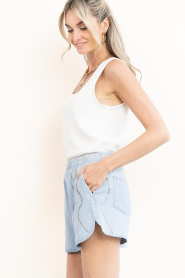 Dante6 |  Lyocell denim shorts with studs Nerida | blue | Picture 8