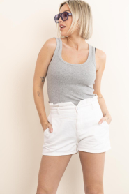 Dante6 |  Mid-waist shorts Rosie | white | Picture 6