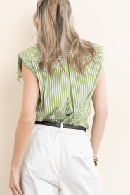 Dante6 |  Sleeveless blouse with fringes Rhobin | beige | Picture 8