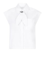 Dante6 |  sleeveless blouse with scarf Alcon | white