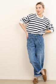 Dante6 :  Striped wool blend sweater Twixa | blue - img4