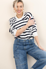 Dante6 :  Striped wool blend sweater Twixa | blue - img5