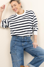 Dante6 :  Striped wool blend sweater Twixa | blue - img6