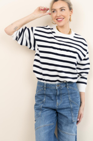 Dante6 :  Striped wool blend sweater Twixa | blue - img7