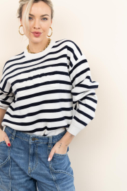 Dante6 :  Striped wool blend sweater Twixa | blue - img10
