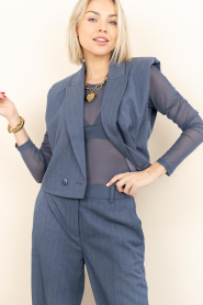 Dante6 :  Pinstripe waistcoat Jarod | blue - img2