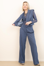 Dante6 :  Pinstripe waistcoat Jarod | blue - img4