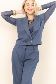 Dante6 :  Pinstripe waistcoat Jarod | blue - img5
