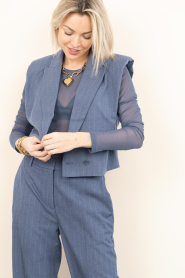 Dante6 :  Pinstripe waistcoat Jarod | blue - img8