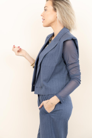 Dante6 :  Pinstripe waistcoat Jarod | blue - img10