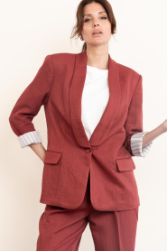 Dante6 |  Viscose blazer Dayva | burgundy | Picture 5
