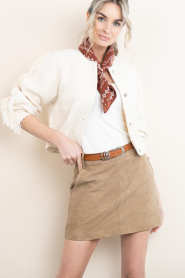 Dante6 |  Bouclé jacket with fringes Vale | natural | Picture 5