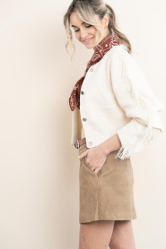 Dante6 |  Bouclé jacket with fringes Vale | natural | Picture 8