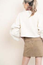 Dante6 |  Bouclé jacket with fringes Vale | natural | Picture 9