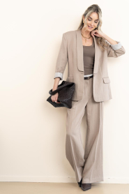 Dante6 |  Viscose trousers Kenila | beige | Picture 2