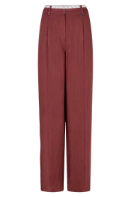 Dante6 |  Viscose trousers Kenila | burgundy | Picture 1