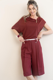 Dante6 |  Bermuda short Emra | burgundy  | Picture 4