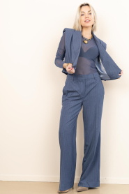 Dante6 |  Pinstripe trousers Alain | dark blue | Picture 2