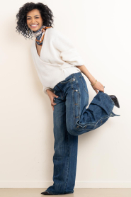 Haute L'Amitié :  Jeans with buttons Denize | blue - img2