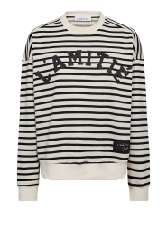 Haute L'Amitié |  Striped sweater with logo Sterre | natural | Picture 1