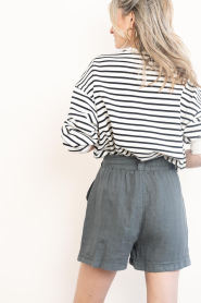 Haute L'Amitié |  Striped sweater with logo Sterre | natural | Picture 10