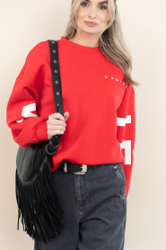 Haute L'Amitié :  Sweater with logo Maxi | red - img2