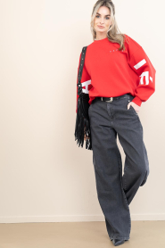 Haute L'Amitié :  Sweater with logo Maxi | red - img3