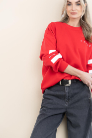 Haute L'Amitié :  Sweater with logo Maxi | red - img4