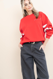 Haute L'Amitié :  Sweater with logo Maxi | red - img6
