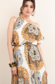 Antik Batik |  One shoulder top with print Lili | brown | Picture 6