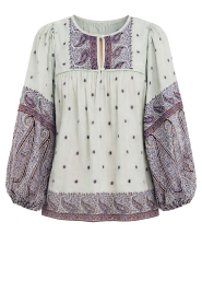 Antik Batik |  Top with print Johri | blue