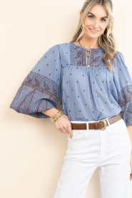 Antik Batik |  Top with print Johri | blue | Picture 8