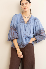 Antik Batik |  Top with print Johri | blue | Picture 5