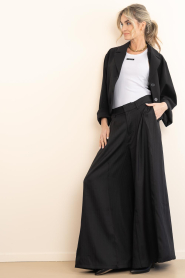 Co'Couture |  Ultra wide leg trousers Paris | black | Picture 4