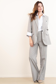 Co'Couture :  Tailored trousers with pinstripe Quin | beige - img3