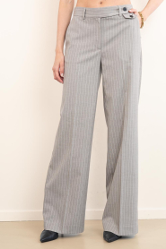 Co'Couture :  Tailored trousers with pinstripe Quin | beige - img5