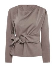 Co'Couture |  Top with bow detail Tenga | taupe | Picture 1