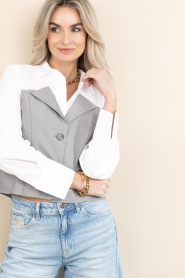 Co'Couture |  Tailored blouse with corset Polly | white | Picture 4