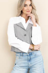 Co'Couture |  Tailored blouse with corset Polly | white | Picture 7