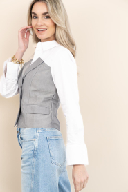 Co'Couture |  Tailored blouse with corset Polly | white | Picture 8