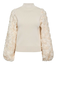 Co'Couture |  Sweater with flower embroidery Merica | natural | Picture 1