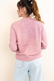 Co'Couture :  Soft sweater with pearls Rowan | pink - img9