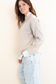 Co'Couture :  Soft sweater with pearls Rowan | natural - img6