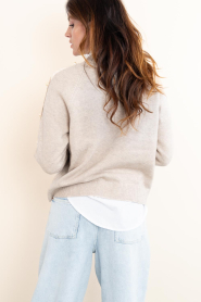Co'Couture :  Soft sweater with pearls Rowan | natural - img7
