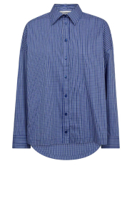 Co'Couture |  Checkered blouse Aniza | blue | Picture 1
