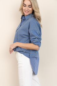Co'Couture |  Checkered blouse Aniza | blue | Picture 9